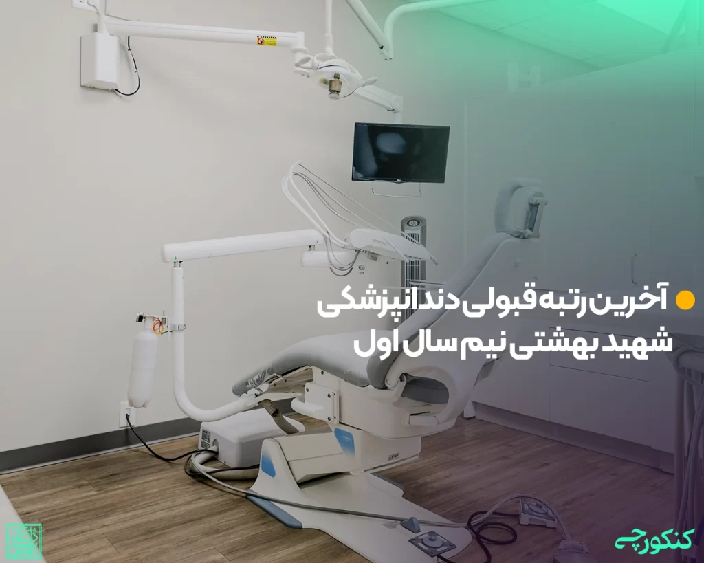 آخرین رتبه قبولی دندانپزشکی شهید بهشتی نیم سال اول