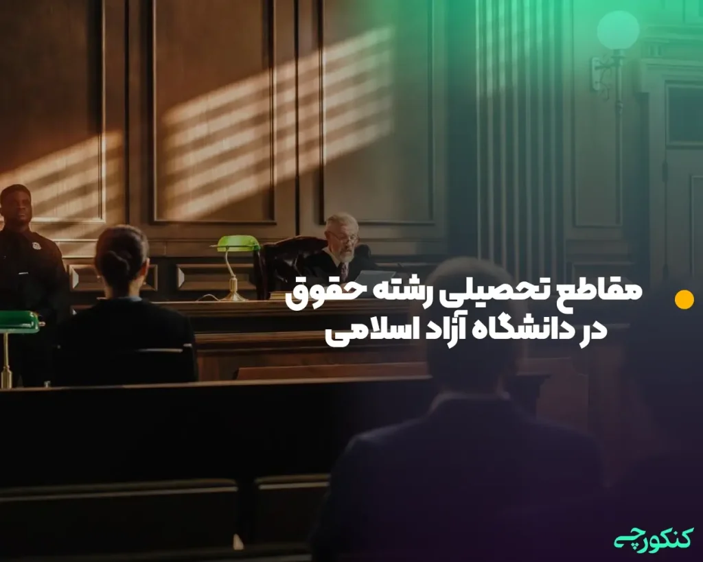 مقاطع تحصیلی رشته حقوق در دانشگاه آزاد اسلامی