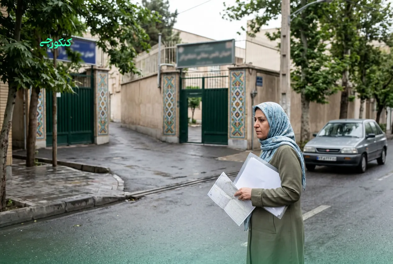 نمای مدرسه دخترانه علامه امینی تبریز